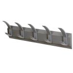 Acorn Hat and Coat Wall Rack with Concealed Fixings 5 Hooks 600x50x120mm Graphite Ref 319875 4075624