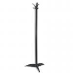 Acorn Alto Budget Coat Stand 3 Tough Hooks 110x85x1530mm Black Ref Alto Black 4075902