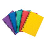 Notebook Sidebound Twin Wire 80gsm Ruled & Perforated 120pp A5 Assorted Colours A [Pack 10] 4076325