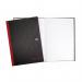 Black n Red Notebook Casebound 90gsm Smart Ruled 96pp A4 Ref 100080428 4076387