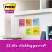 Post-it Super Sticky Removable Notes Pad 90 Sheets 76x76mm Yellow Ref 654S [Pack 12] 4076715