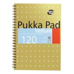 Pukka Pad Vellum Notebook Wirebound 80gsm Ruled Perforated 120pp A5 Ref VJM/2 [Pack 3] 4076838
