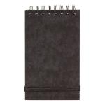 Note Pad Headbound Twin Wire 80gsm Ruled/Perforated/Elastic Strap 120pp 76x127mm Black [Pack 10] 4076942