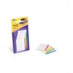 Post-it Index Filing Tabs Strong Flat 51x38mm Six Each of BluGreRedYel Ref 686F1 [Pack of 24 Tabs] 4076988