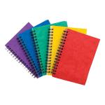 Notebook Sidebound Twin Wire 80gsm Ruled & Perforated 120pp A6 Assorted Colours A [Pack 10] 4077019