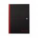 Black n Red Notebook Casebound 90gsm Plain 192pg A4 Ref 100080489 [Pack 5] 4077144