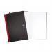 Black n Red Notebook Casebound 90gsm Plain 192pg A4 Ref 100080489 [Pack 5] 4077144