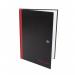 Black n Red Notebook Casebound 90gsm Plain 192pg A4 Ref 100080489 [Pack 5] 4077144