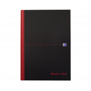 Black n Red Notebook Casebound 90gsm Plain 192pg A4 Ref 100080489 Pack