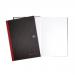 Black n Red Notebook Casebound 90gsm Plain 192pg A4 Ref 100080489 [Pack 5] 4077144
