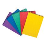 Notebook Headbound Twin Wire 80gsm Ruled & Perforated 120pp A4 Assorted Colours A [Pack 10] 4077222