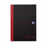 Black n Red Book Casebound 90gsm Single Cash 192pp A5 Ref 100080414 [Pack 5] 4077312