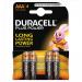 Duracell Plus Power Battery Alkaline AAA Size 1.5V Ref 81275396 [Pack 4] 4085886