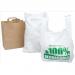 SOS Paper Bag Large Take-Away Brown Block Bottom Flat Handle [Pack 250] 4091577