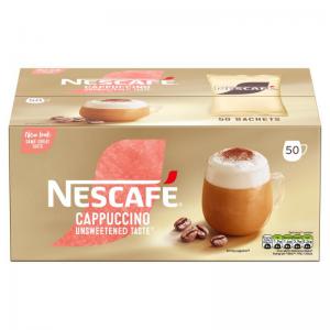 Nescafe Gold Cappuccino Instant Coffee Sachets One Cup Pack 50 4091605