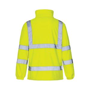 High Visibility Fleece Jacket Poly With Zip Fastening Small Yellow