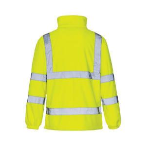 High Visibility Fleece Jacket Poly With Zip Fastening Large Yellow