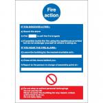 Stewart Superior Fire Action If you discover fire Sign W210xH297mm Self-adhesive Vinyl Ref NS017SAV 4093076