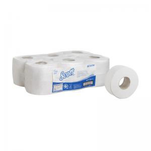 Scott Mini Jumbo Toilet Rolls 500 Sheets per roll 2-ply 400x90mm White