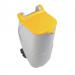 Designer Mobile Recycling Wheelie Bin for Plastic 90 Litre Capacity 420x500x930mm Yellow 4094491