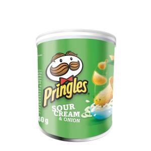 Pringles Sour Cream Onion Crisps 40g Ref N003626 Pack 12 4095248