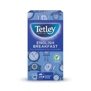 Tetley Individually Enveloped Tea Bags English Breakfast Drawstring in