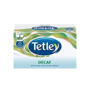Tetley Individually Enveloped Tea Bags Decaffeinated Drawstring in
