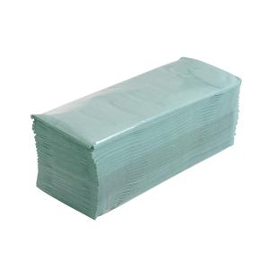 Image of Hostess Hand Towels 1 Ply 240x240mm 224 Towels per Sleeve Green Ref