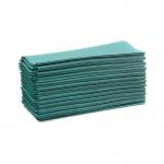 Maxima Hand Towels C-Fold 1-Ply Green 100% Recycled 240 Sheets Per Sleeve Ref 1104062 [Pack 12] 4097792