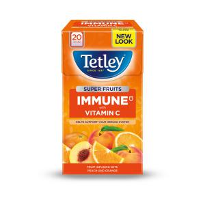 Image of Tetley Super Fruits Tea IMMUNE Peach & Orange with Vitamin C Ref