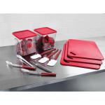 Rubbermaid Food Service Kit 12 Piece Colour-coded Red 4100088