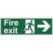 Stewart Superior Fire Exit Sign Man and Arrow Right W450xH150mm Self-adhesive Vinyl Ref SP121SAV 4102047