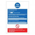 Stewart Superior Fire Action Sign W210xH297mm PVC Ref M011PVC 4104988