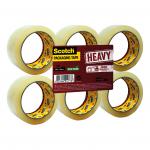 Scotch Heavy Packaging Tape High Resistance Hotmelt 50mmx66m Clear [Pack 6] Ref UU005262835 4105569