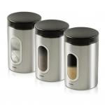 Addis Stainless Steel Canisters Airtight Windowed Ref 508453 4106195