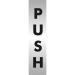 Stewart Superior Push Sign Brushed Aluminium Acrylic W45xH190mm Self-adhesive Ref bac126 4106241