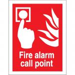 Stewart Superior Fire Alarm Call Point Sign W150xH200mm Self-adhesive Vinyl Ref FF073SAV 4106717