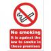 Stewart Superior No Smoking on Premises Sign A5 Self-adhesive Vinyl Ref SB003SAV 4107028