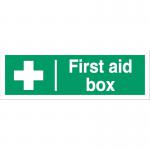 Stewart Superior First Aid Box Sign W300xH100mm Self Adhesive Vinyl Ref SP058SAV 4107071