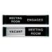 Stewart Superior Engaged/Vacant Meeting Room Door Panel Aluminium/PVC W255xH52mm Self-adhesive Ref BA101 4107211