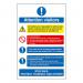 Attention Visitors COVID19 Action Notice 200x300mm Self Adhesive Vinyl 4108411