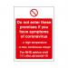 Coronavirus Do Not Enter Premises Sign 200x300mm Self Adhesive Vinyl 4108430