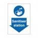 Sanitiser Station Sign 200x300mm Self Adhesive Vinyl 4108566