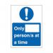 Only X Persons at a time Sign 200x300mm Self Adhesive Vinyl 4108610