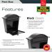 Burg-Wachter Black Classic Wall Mounted Galvanised Steel Lockable Weatherproof Post Box 411553