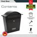 Burg-Wachter Black Classic Wall Mounted Galvanised Steel Lockable Weatherproof Post Box 411553