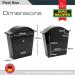 Burg-Wachter Black Classic Wall Mounted Galvanised Steel Lockable Weatherproof Post Box 411553