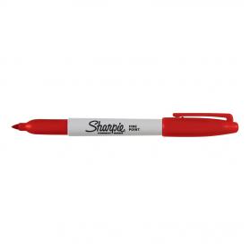 Sharpie Permanent Marker Fine Tip 0.9mm Red Ref S0810940 Pack of 12 413419