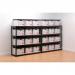 Trexus Archive Shelving Unit Heavy-duty Boltless 4 Shelves Capacity 4x 100kg W1320xD450xH1315mm Black