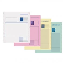 Sage Compatible Invoice 4 Part NCR Paper with Tinted Copies Ref SE04 Pack of 500 415800